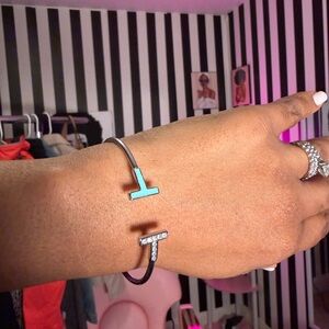 Silver T Bracelet